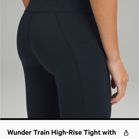 Lulu Lemon- Wunder Train High Rise Tight with Pockets - Picture 3 of 8